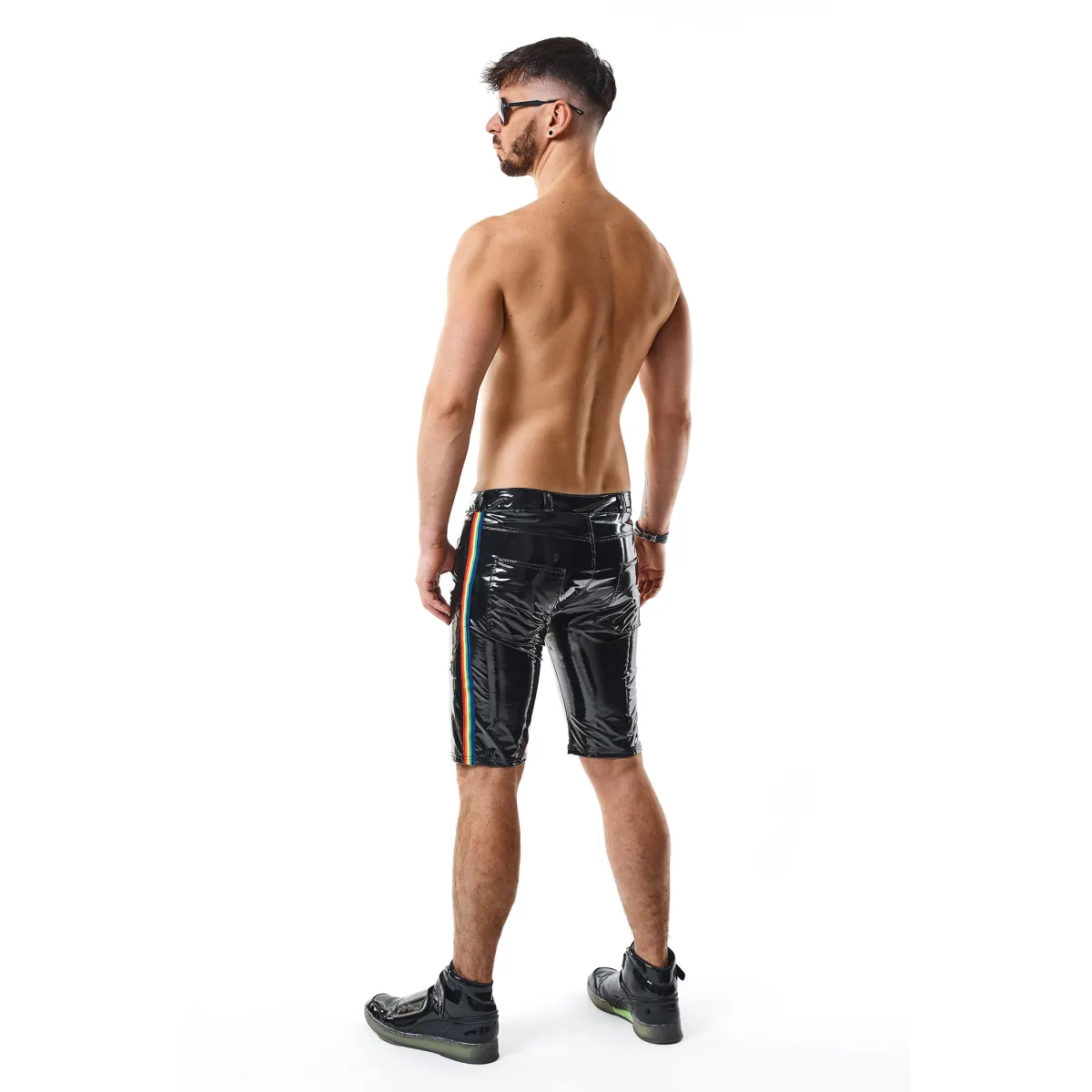 Herren PVC Shorts RMUmbertoRBW schwarz von Pride Festih Line | Fesselliebe.de