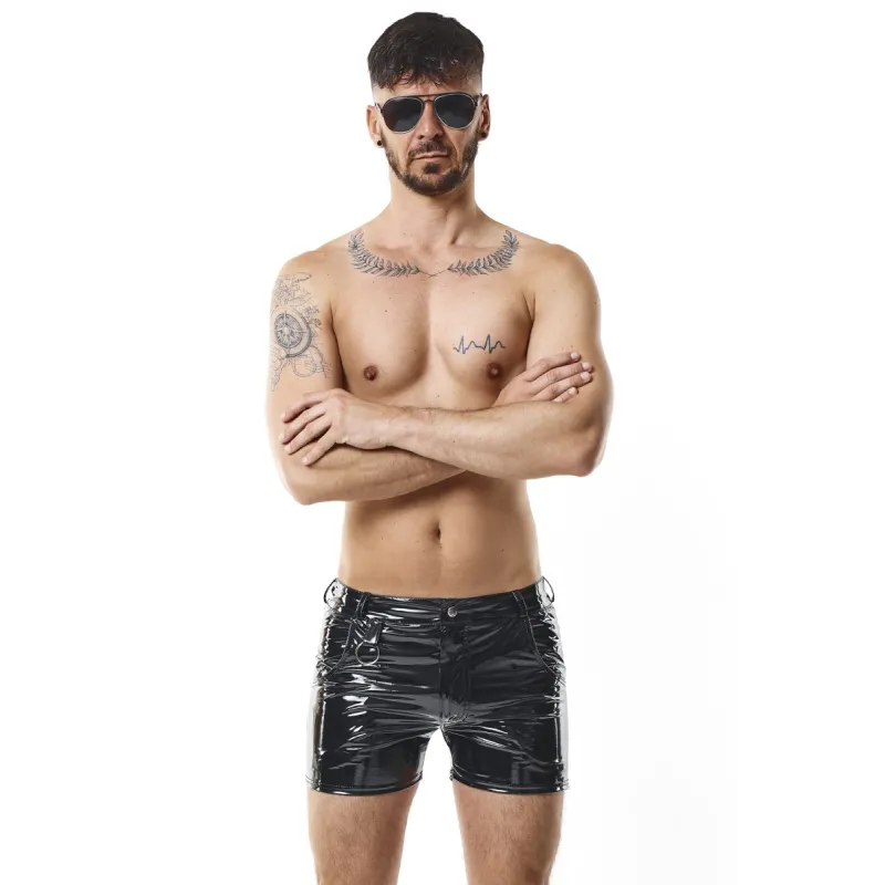 Herren PVC Shorts RMFabianoPVC schwarz von nextGEN Collection | Fesselliebe.de