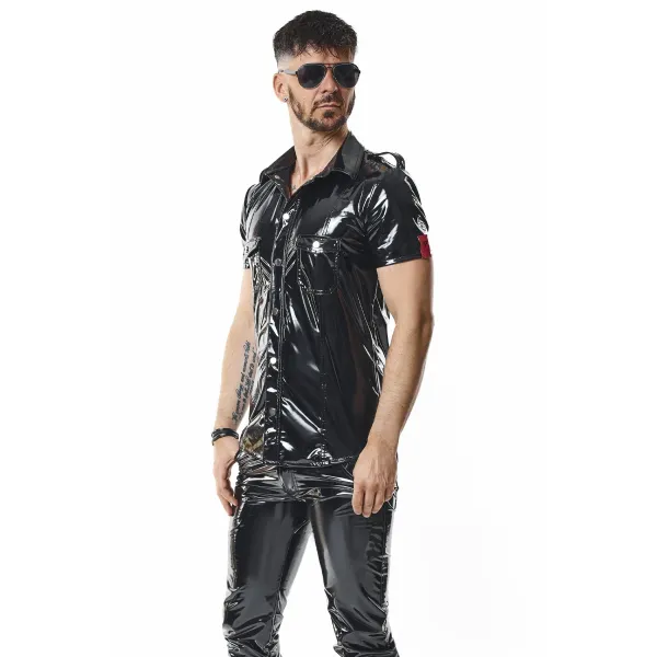 PVC Herren T-Shirt RMLeonardoPVC schwarz nextGEN Collection | Fesselliebe.de