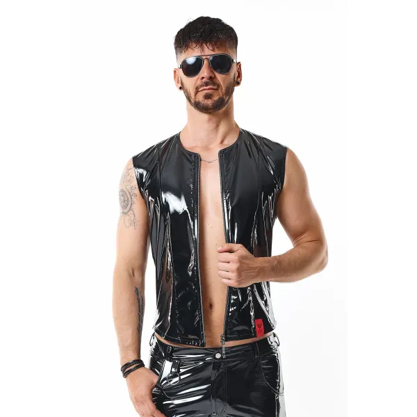 PVC Herren Weste RMOtelloPVC schwarz von nextGEN Collection | Fesselliebe.de