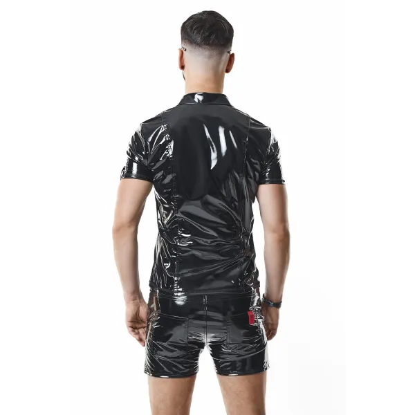 PVC Herren Polo Shirt RMRoccoPVC schwarz von nextGEN Collection | Fesselliebe.de