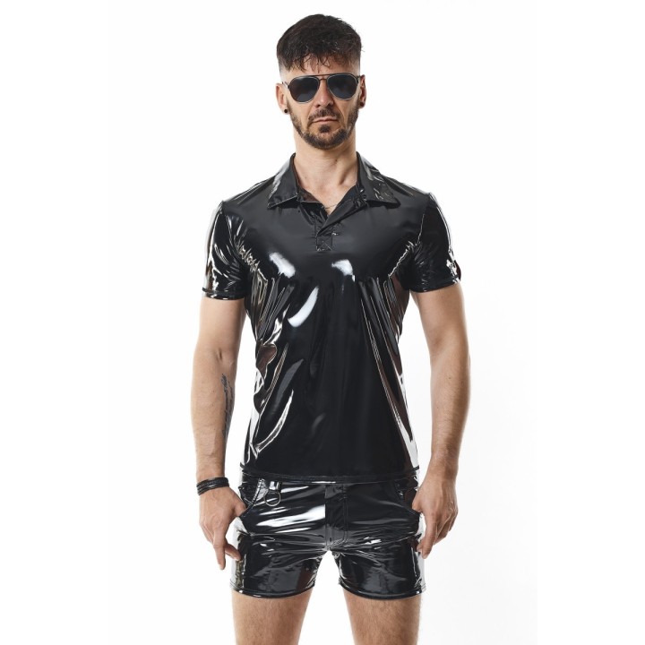 PVC Polo Shirt RMRodolfoPVC schwarz von nextGEN Collection | Fesselliebe.de