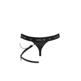 Schwarzer Männer String mit Beinharness 058 von Passion | Fesselliebe.de