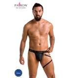 Schwarzer Männer String mit Beinharness 058 von Passion | Fesselliebe.de