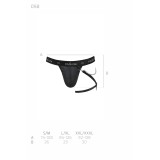 Schwarzer Männer String mit Beinharness 058 von Passion | Fesselliebe.de
