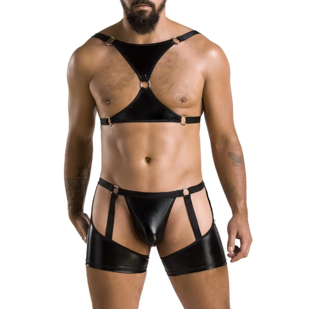 2-teilgies Herren Set 047 schwarz von Passion | Fesselliebe.de