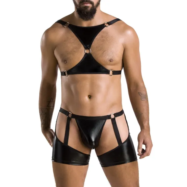 2-teilgies Herren Set 047 schwarz von Passion | Fesselliebe.de