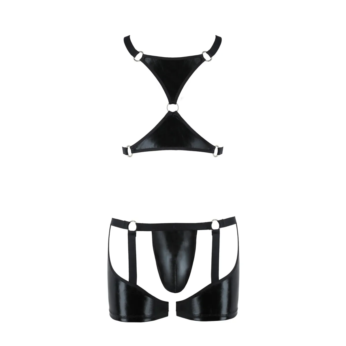 2-teilgies Herren Set 047 schwarz von Passion | Fesselliebe.de