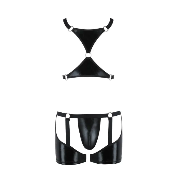 2-teilgies Herren Set 047 schwarz von Passion | Fesselliebe.de