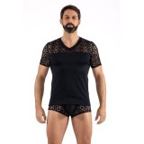 Schwarzer Herren T-Shirt 2407-81 von Look Me | Fesselliebe.de