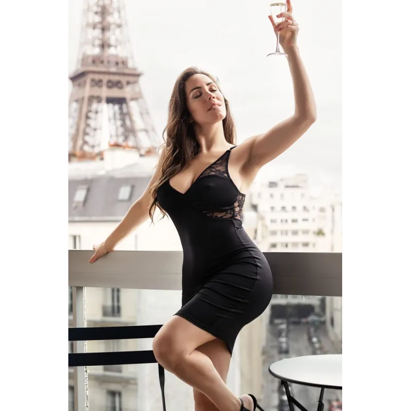 Schwarzes Minikleid mit Spitze LDC05 von Be Lily | Fesselliebe.de