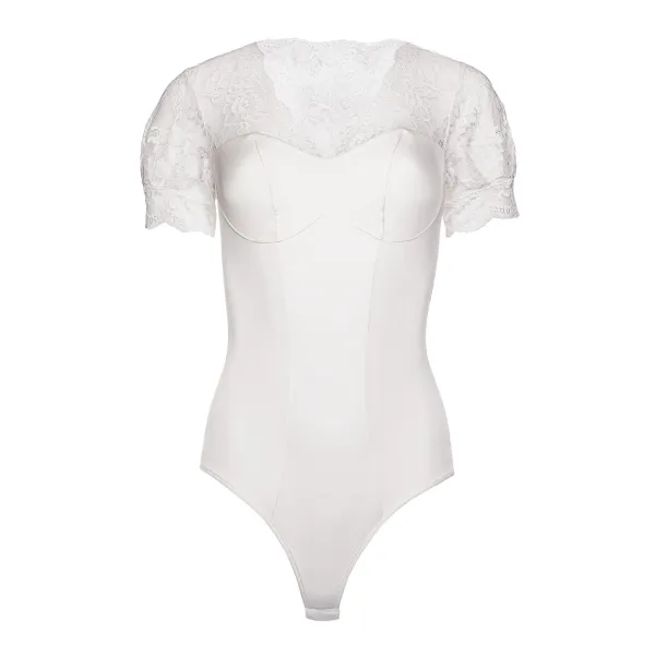 Ecru Body mit Spitze KA923333 von Kalimo | Fesselliebe.de