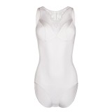 Ecru Body mit Netzeinsatz und Spitze KA923323 von Kalimo | Fesselliebe.de