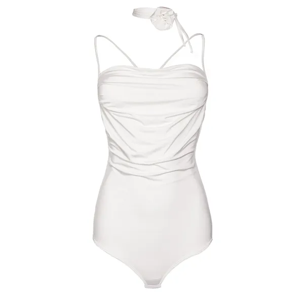 Ecru Microfaser Body KA923566 von Kalimo | Fesselliebe.de