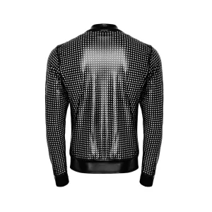 Schwarze Powerwetlook Jacke H076 von Noir Handmade Chaos Collection