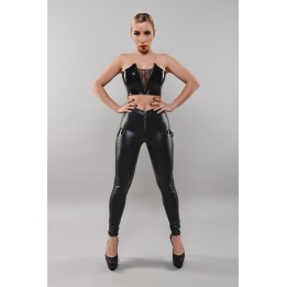 Schwarzes Damen-Top TDGerda001 von Demoniq Total Domination Collection | Fesselliebe.de