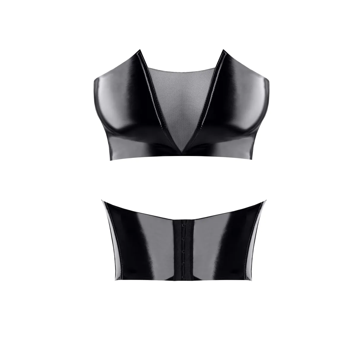 Schwarzes Damen-Top TDGerda001 von Demoniq Total Domination Collection | Fesselliebe.de