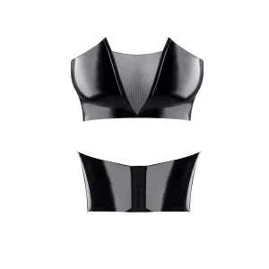 Schwarzes Damen-Top TDGerda001 von Demoniq Total Domination Collection