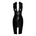 F337 halblanges Wetlook Kleid von Noir Handmade