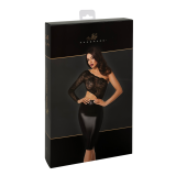 F339 halblanges Wetlook Kleid mit Spitze von Noir Handmade | Fesselliebe.de