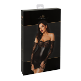 F340 Wetlook Minikleid mit Spitze von Noir Handmade | Fesselliebe.de