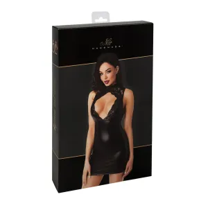 F343 Wetlook Minikleid mit Spitze von Noir Handmade