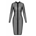 F347 halblanges Kleid aus feinem Netz von Noir Handmade