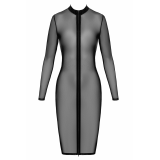 F347 halblanges Kleid aus feinem Netz von Noir Handmade | Fesselliebe.de