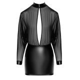 F348 Tüll-Minikleid mit Wetlook von Noir Handmade | Fesselliebe.de