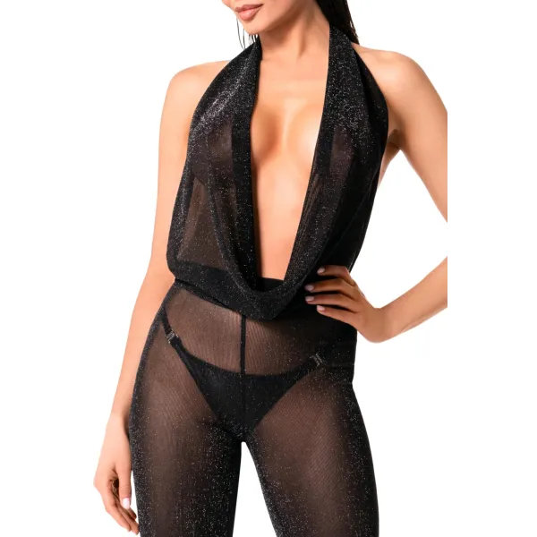 F350 Bodystocking mit Wasserfallausschnitt von Noir Handmade | Fesselliebe.de