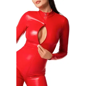 F353 Wetlook Overall von Noir Handmade Orgia Collection