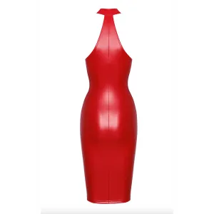 F354 halblanges Wetlook Kleid von Noir Handmade Orgia Collection