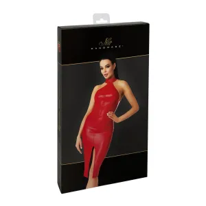 F354 halblanges Wetlook Kleid von Noir Handmade Orgia Collection