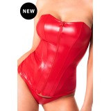 F355 Wetlook Corsagen-Top rot von Noir Hanndmade Orgia Collection | Fesselliebe.de