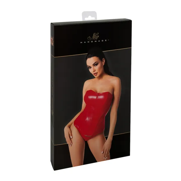 F355 Wetlook Corsagen-Top rot von Noir Hanndmade Orgia Collection | Fesselliebe.de