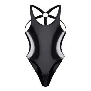 Brustfreier Lack Body TDTanja001 von Demoniq Total Domination Collection