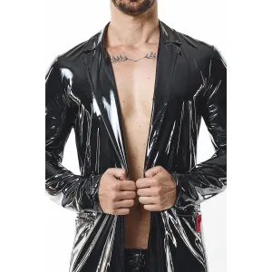 Halblanger Herren Lack-Mantel RMStefano by RFP nextGEN Collection