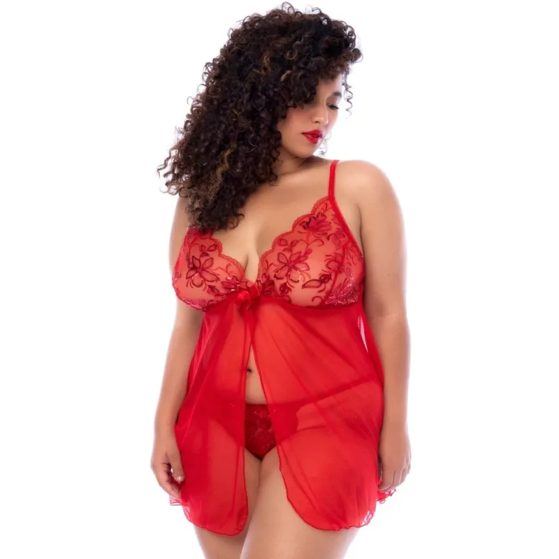 Rotes Babydoll - MAL7559XRED von Mapale | Fesselliebe.de