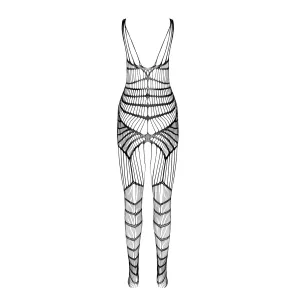 Schwarzer ouvert Bodystocking BS102 von Passion