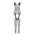 Schwarzer ouvert Bodystocking BS104 von Passion