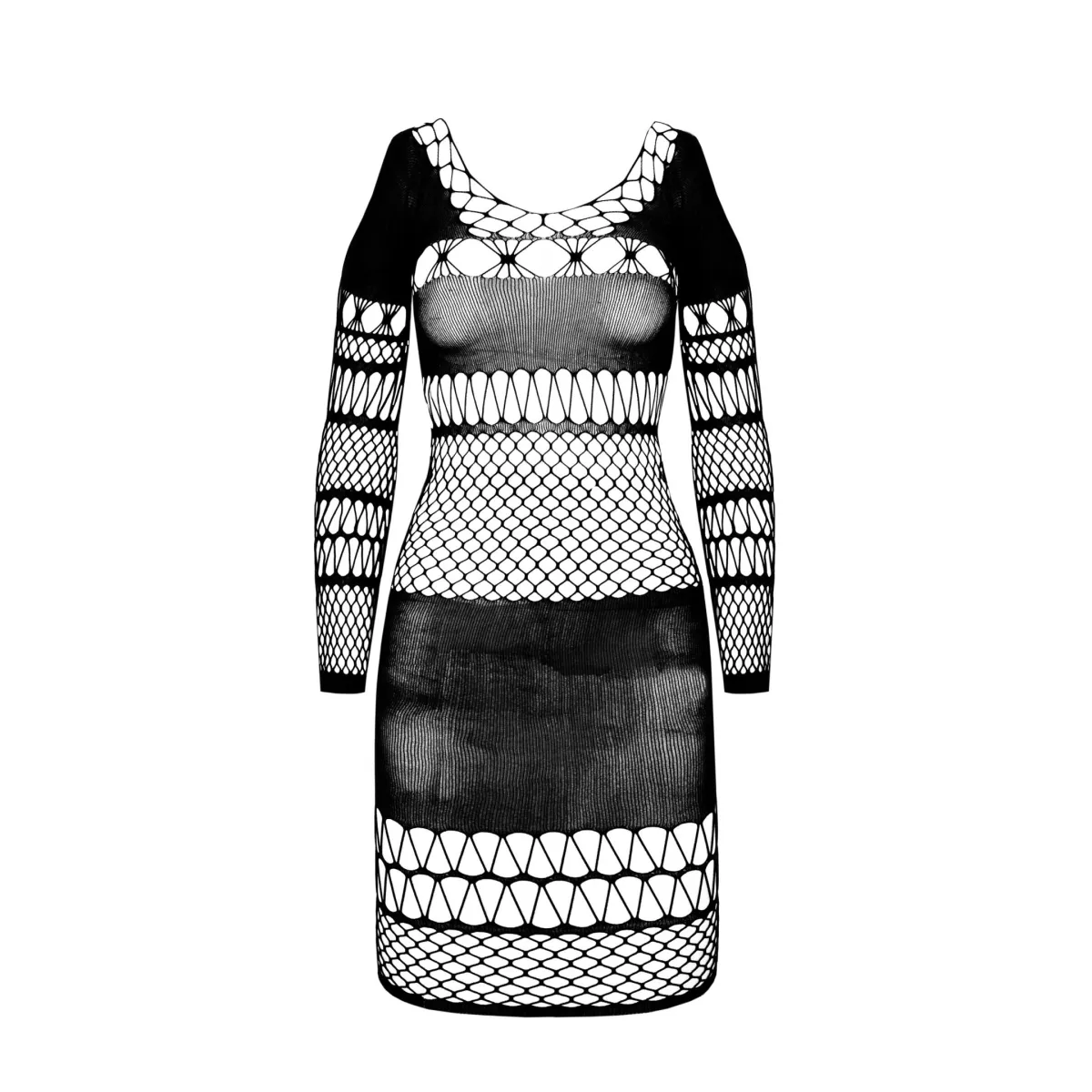Schwarzes Netzkleid BS105 von Passion | Fesselliebe.de