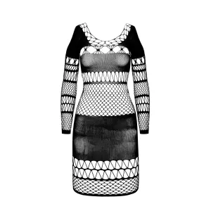 Schwarzes Netzkleid BS105 von Passion