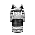 Schwarzes Netzkleid BS105 von Passion