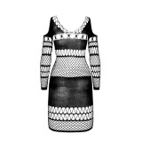 Schwarzes Netzkleid BS105 von Passion | Fesselliebe.de