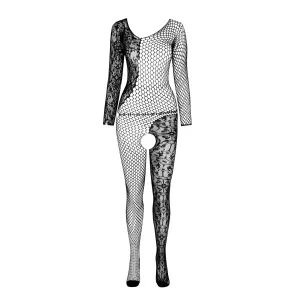 Schwarzer ouvert Bodystocking BS107 von Passion