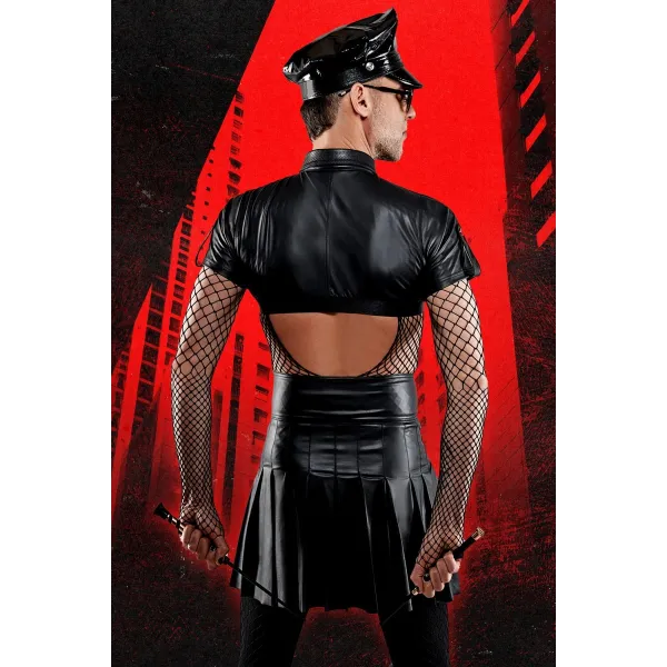 Halblanger Rock BOJavier001 schwarz von RFP Bad Officer | Fesselliebe.de