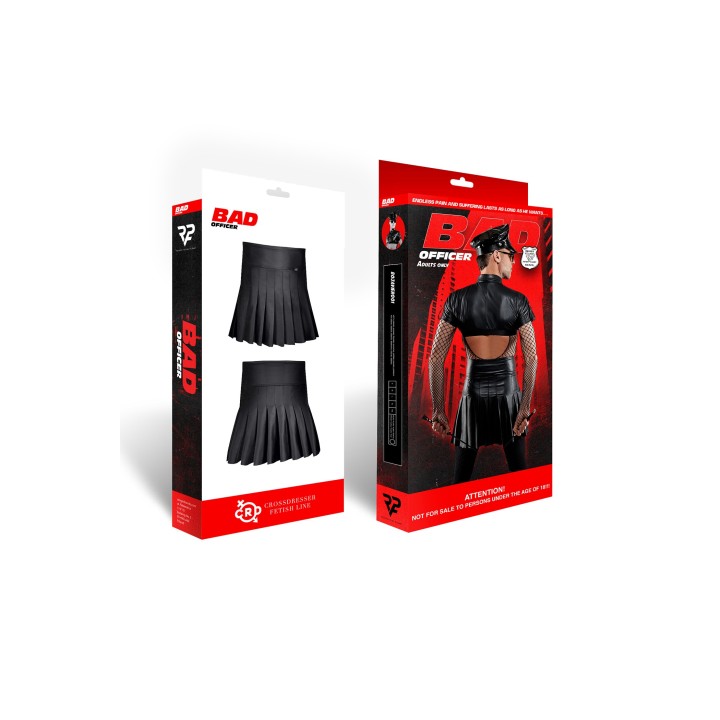 Halblanger Rock BOJavier001 schwarz von RFP Bad Officer | Fesselliebe.de