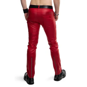 Lange Herren Hose RMTommaso002 rot von Regnes Fetish PLanet