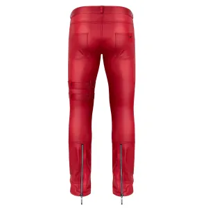 Lange Herren Hose RMTommaso002 rot von Regnes Fetish PLanet