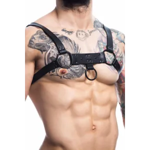 Schwarzer Brust-Harness 01 von Cut4Men | Fesselliebe.de